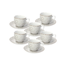Tognana Tognana Kaffeetassen-Set Habana 250 ml, 6 Stück, Weiss/Braun Tognana Tognana Kaffeetassen-Set Habana 250 ml, 6 Stück, Weiss/Braun