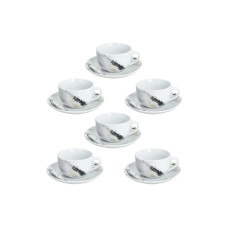 Tognana Kaffeetasse Poivre 220 ml, 6 Stück, Weiss/Schwarz Tognana Kaffeetasse Poivre 220 ml, 6 Stück, Weiss/Schwarz