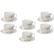Tognana Tognana Kaffeetassen-Set Poesia 260 ml, 6 Stück, Weiss/Beige Tognana Tognana Kaffeetassen-Set Poesia 260 ml, 6 Stück, Weiss/Beige