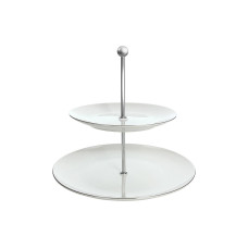 Tognana Etagere Fascetta Platino 27 x 25 cm, Weiss/Silber Tognana Etagere Fascetta Platino 27 x 25 cm, Weiss/Silber