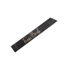 Partydeco Schärpe Team Bride schwarz, roségoldener Aufdruck, 75 cm Partydeco Schärpe Team Bride schwarz, roségoldener Aufdruck, 75 cm