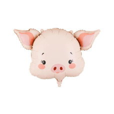 Partydeco PartyDeco Folienballon Schweinchen Rosa