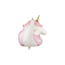 Partydeco PartyDeco Folienballon Einhorn Weiss/Rosa Partydeco PartyDeco Folienballon Einhorn Weiss/Rosa