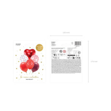 Partydeco Be Mine Valentine Rosa/Rot, 30 cm, 6 Stk Partydeco Be Mine Valentine Rosa/Rot, 30 cm, 6 Stk