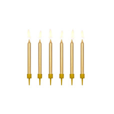 Partydeco PartyDeco Geburtstagskerzen Gold, 6er-Set 6 Stück Partydeco PartyDeco Geburtstagskerzen Gold, 6er-Set 6 Stück