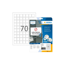 HERMA Ablösbare Etiketten A4, 24 x 24 mm, weiss, 1750 Etiketten