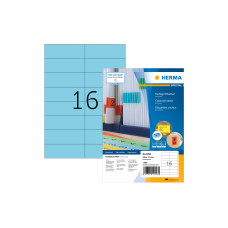 HERMA Farbige Etiketten A4, 105 x 37 mm, blau, 1600 Etiketten