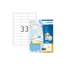 HERMA Premium Etiketten A4, 66 x 25,4 mm, weiss, 3300 Etiketten