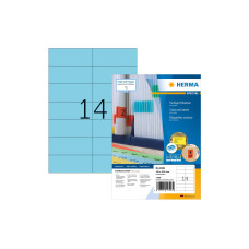 HERMA Farbige Etiketten A4, 105 x 42,3 mm, blau, 1400 Etiketten
