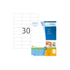HERMA Premium Etiketten A4, 70 x 29.7 mm, weiss, 6000 Etiketten