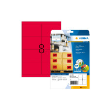 HERMA Neonetiketten A4, 99,1 x 67,7 mm, leuchtrot, 160 Etiketten