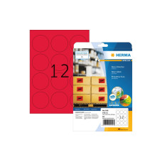 HERMA Neonetiketten A4, Ø 60 mm, rund, leuchtrot 240 Etiketten