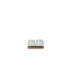 AdHoc Milch- und Zucker-Set Yuna, Glas / Akazienholz AdHoc Milch- und Zucker-Set Yuna, Glas / Akazienholz