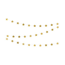 Partydeco Sternengirlande aus Folie Gold 3.6 m Partydeco Sternengirlande aus Folie Gold 3.6 m
