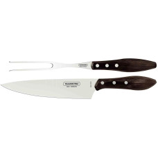 Tramontina Churrasco Tranchier-Set Silber/Braun