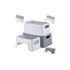 relaxdays Tritthocker Grau/Weiss relaxdays Tritthocker Grau/Weiss