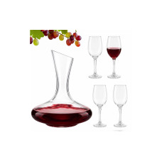 relaxdays Weingläser-Set mit Karaffe 330 ml, 1 Stück, Transparent relaxdays Weingläser-Set mit Karaffe 330 ml, 1 Stück, Transparent