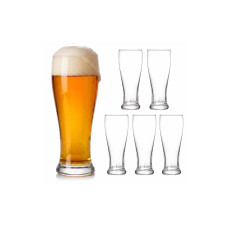 relaxdays Bierglas 460 ml, 6 Stück, Transparent relaxdays Bierglas 460 ml, 6 Stück, Transparent