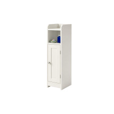 relaxdays Badschrank 18 x 80 cm, Weiss/Silber relaxdays Badschrank 18 x 80 cm, Weiss/Silber