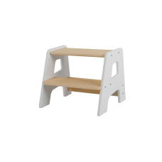 relaxdays Tritthocker Weiss/Hellbraun relaxdays Tritthocker Weiss/Hellbraun
