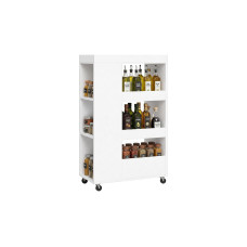relaxdays Nischenordnungswagen 18 x 85 x 60 cm, Weiss relaxdays Nischenordnungswagen 18 x 85 x 60 cm, Weiss