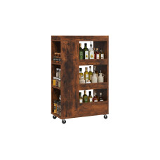 relaxdays Nischenordnungswagen 18 x 85 x 60 cm, Braun relaxdays Nischenordnungswagen 18 x 85 x 60 cm, Braun