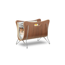 relaxdays Zeitungsständer Silber/Braun relaxdays Zeitungsständer Silber/Braun