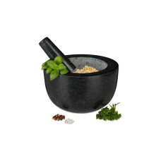 relaxdays Mörser 20 cm, Granit relaxdays Mörser 20 cm, Granit
