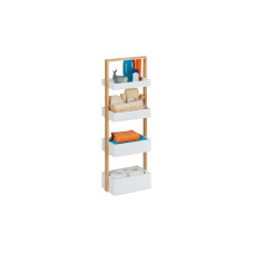 relaxdays Badregal 30 x 88 cm, Weiss/Braun relaxdays Badregal 30 x 88 cm, Weiss/Braun