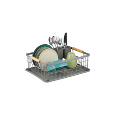 relaxdays Abtropfgestell Grau/Hellbraun relaxdays Abtropfgestell Grau/Hellbraun