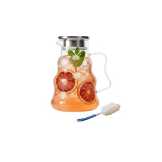 relaxdays Karaffe 1.688 l, Transparent/Silber relaxdays Karaffe 1.688 l, Transparent/Silber