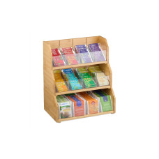 relaxdays Teebeutel-Box Transparent/Hellbraun relaxdays Teebeutel-Box Transparent/Hellbraun