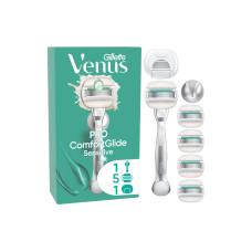Gillette Venus Pro Comfortglide Sensitive Systemklingen 5er + Handstück Gillette Venus Pro Comfortglide Sensitive Systemklingen 5er + Handstück