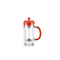 Bodum Kaffeebereiter Caffettiera 1 l, Rot/Silber Bodum Kaffeebereiter Caffettiera 1 l, Rot/Silber