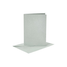 Creativ Company Briefkarte und -umschlag Perlmutt Silber 10.5 x 15 cm Creativ Company Briefkarte und -umschlag Perlmutt Silber 10.5 x 15 cm