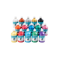 Creativ Company Acrylfarbe Metallic, Sortierte Farben, 15 x 500 ml