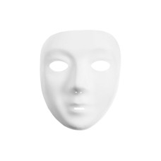 Creativ Company Vollmaske Gesicht Kunststoff weiss 17.5 x 14 cm