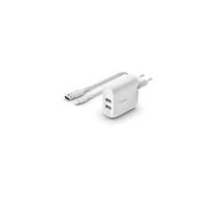 Belkin BOOST CHARGE Dual USB-A, 24 W, mit Lightning-Kabel Belkin BOOST CHARGE Dual USB-A, 24 W, mit Lightning-Kabel