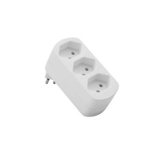 Schönenberger Abzweigstecker drehbar 3xT13 weiss 270° drehbar (offen) Schönenberger Abzweigstecker drehbar 3xT13 weiss 270° drehbar (offen)