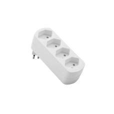 Schönenberger Abzweigstecker MOVE 4xT13 weiss 270° drehbar (offen) Schönenberger Abzweigstecker MOVE 4xT13 weiss 270° drehbar (offen)