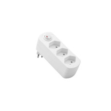 Schönenberger Abzweigstecker MOVE 3xT13 weiss 270° drehbar mit Schalter Schönenberger Abzweigstecker MOVE 3xT13 weiss 270° drehbar mit Schalter