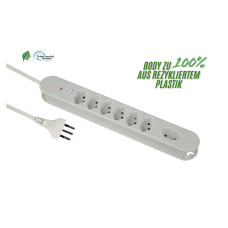 Schönenberger Steckdosenleiste Re:Life 7x T13., 1.8m Kabel, weiss Schönenberger Steckdosenleiste Re:Life 7x T13., 1.8m Kabel, weiss