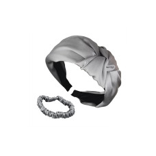 Ailoria Haarreif und Haargummi Set, Maulbeerseide, Grau Ailoria Haarreif und Haargummi Set, Maulbeerseide, Grau