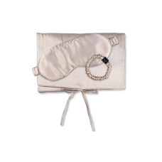 Ailoria TRAVEL SET Tasche, Schlafmaske & Scrunchie S Seide Beige Ailoria TRAVEL SET Tasche, Schlafmaske & Scrunchie S Seide Beige