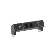 Bachmann DESK STYLE Steckdosenleiste schwarz Bachmann DESK STYLE Steckdosenleiste schwarz
