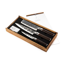 Forged 3tlg. Sebra Messerset Gelb