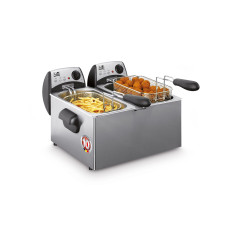 FRITEL Kaltzonen-Fritteuse FR1355 DUO Edelstahl 2 x 2200 W Silber