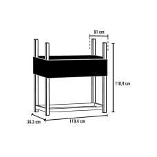 SHELTERLOGIC Kaminholzregal Stahl Schwarz mit Abdeckung 120 cm SHELTERLOGIC Kaminholzregal Stahl Schwarz mit Abdeckung 120 cm