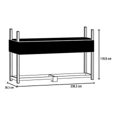SHELTERLOGIC Kaminholzregal Stahl mit Abdeckung 239 cm SHELTERLOGIC Kaminholzregal Stahl mit Abdeckung 239 cm