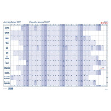 Berec Jahresplaner Querformat Karton 90 x 60 cm weiss/blau Berec Jahresplaner Querformat Karton 90 x 60 cm weiss/blau